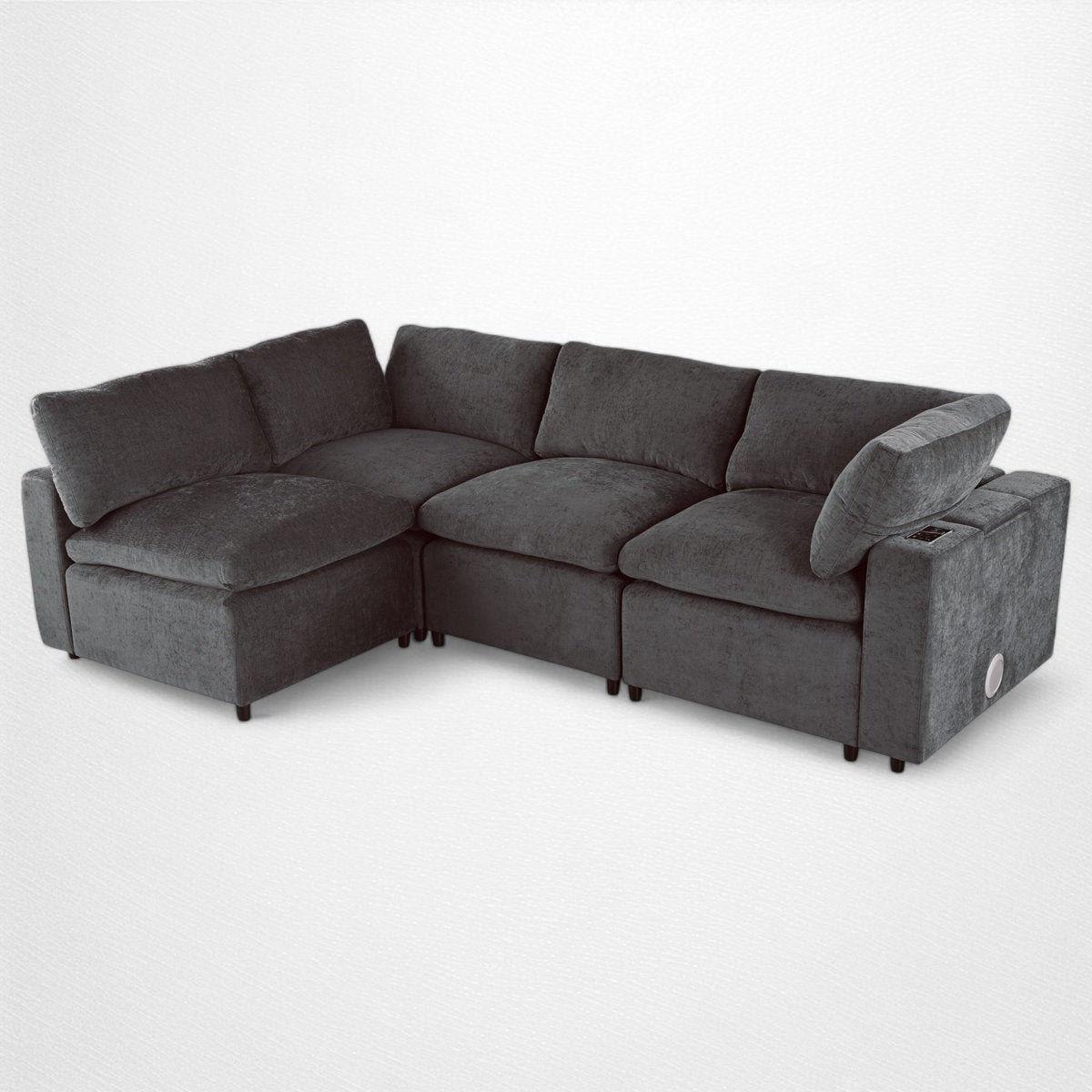4 - Piece Modular Upholstered Sectional