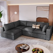 4 - Piece Modular Upholstered Sectional