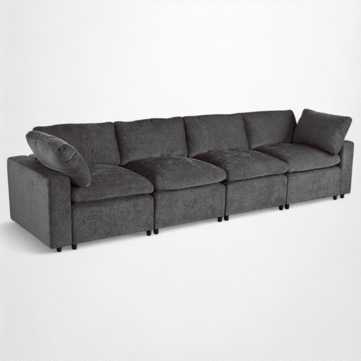 4 - Piece Modular Upholstered Sectional