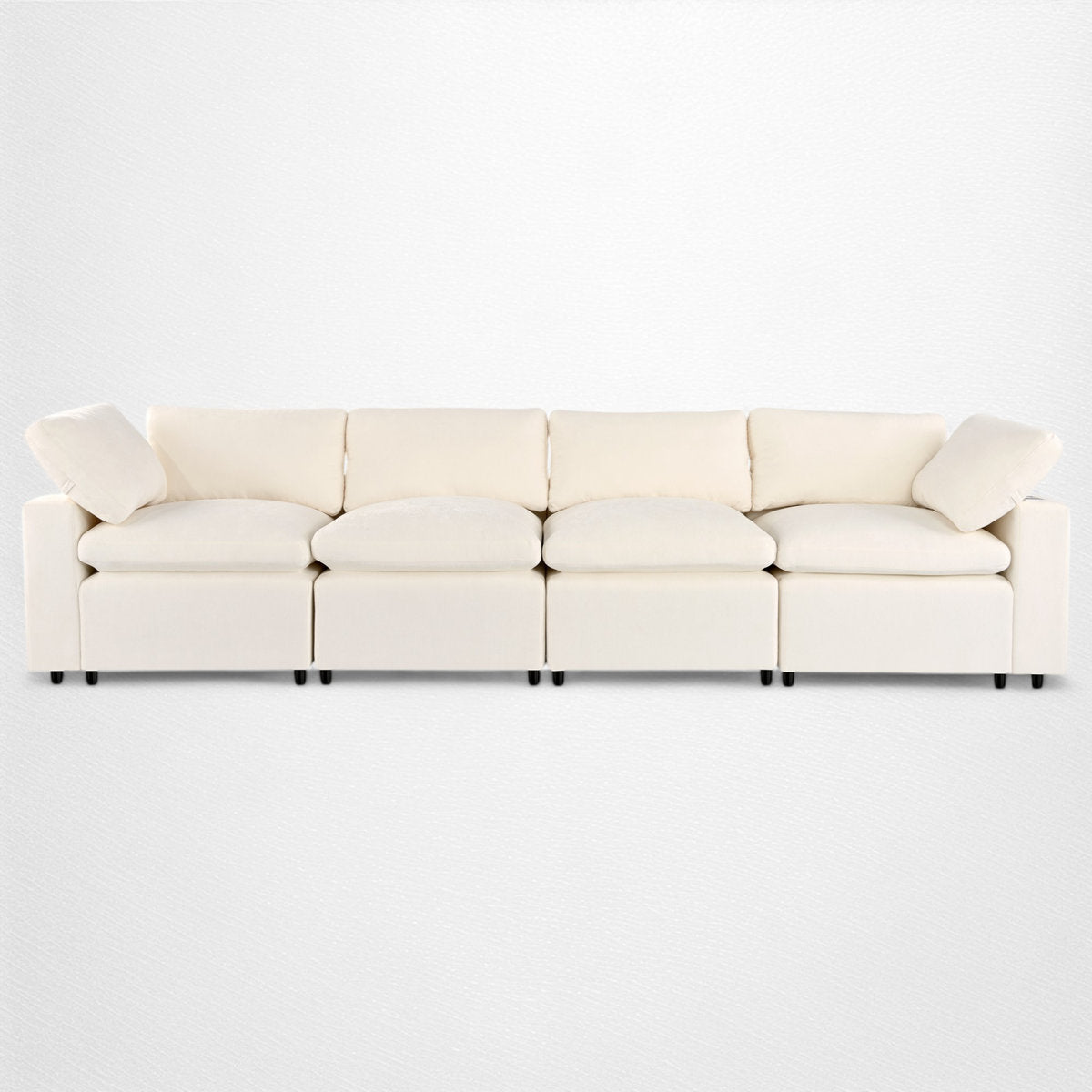 4 - Piece Modular Upholstered Sectional