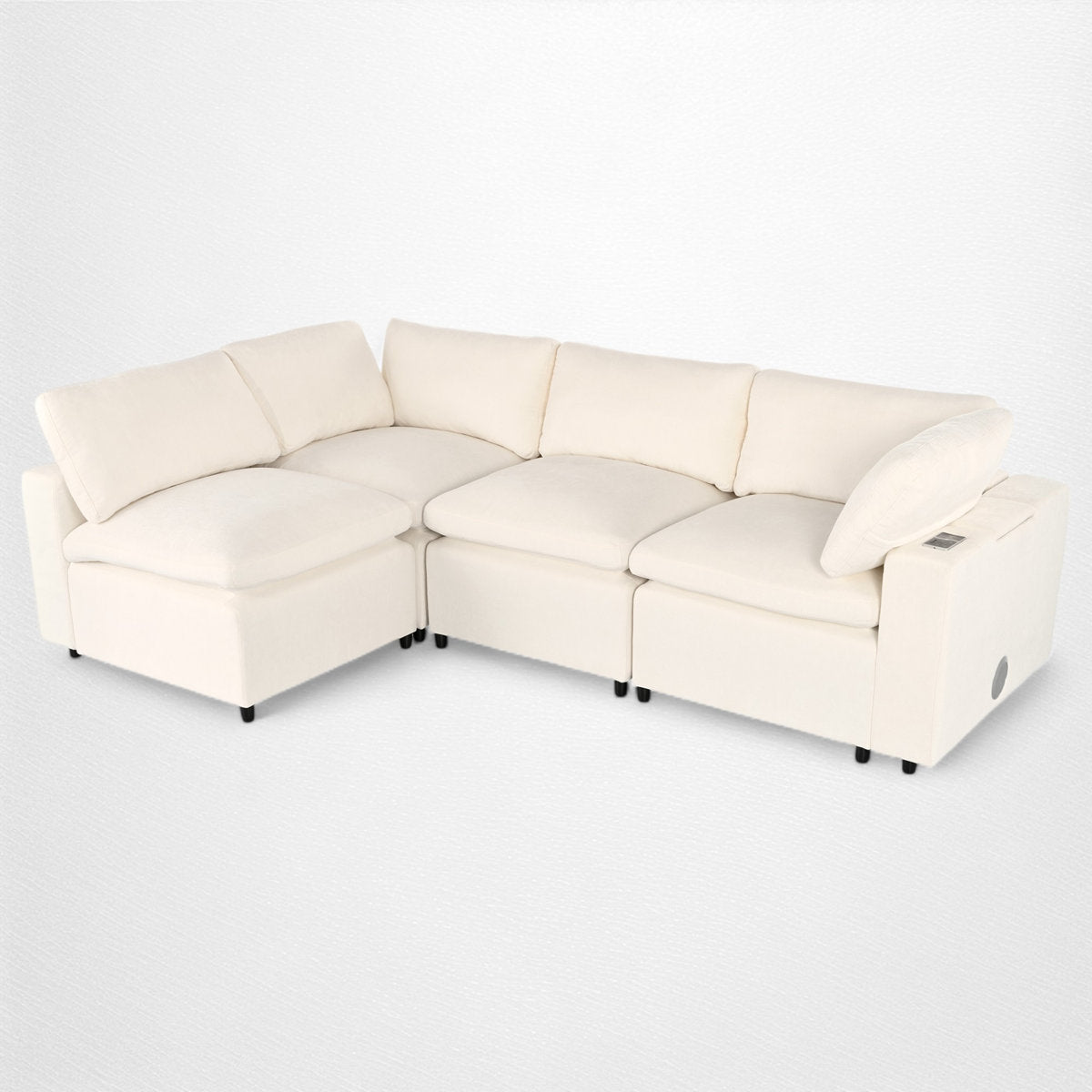4 - Piece Modular Upholstered Sectional