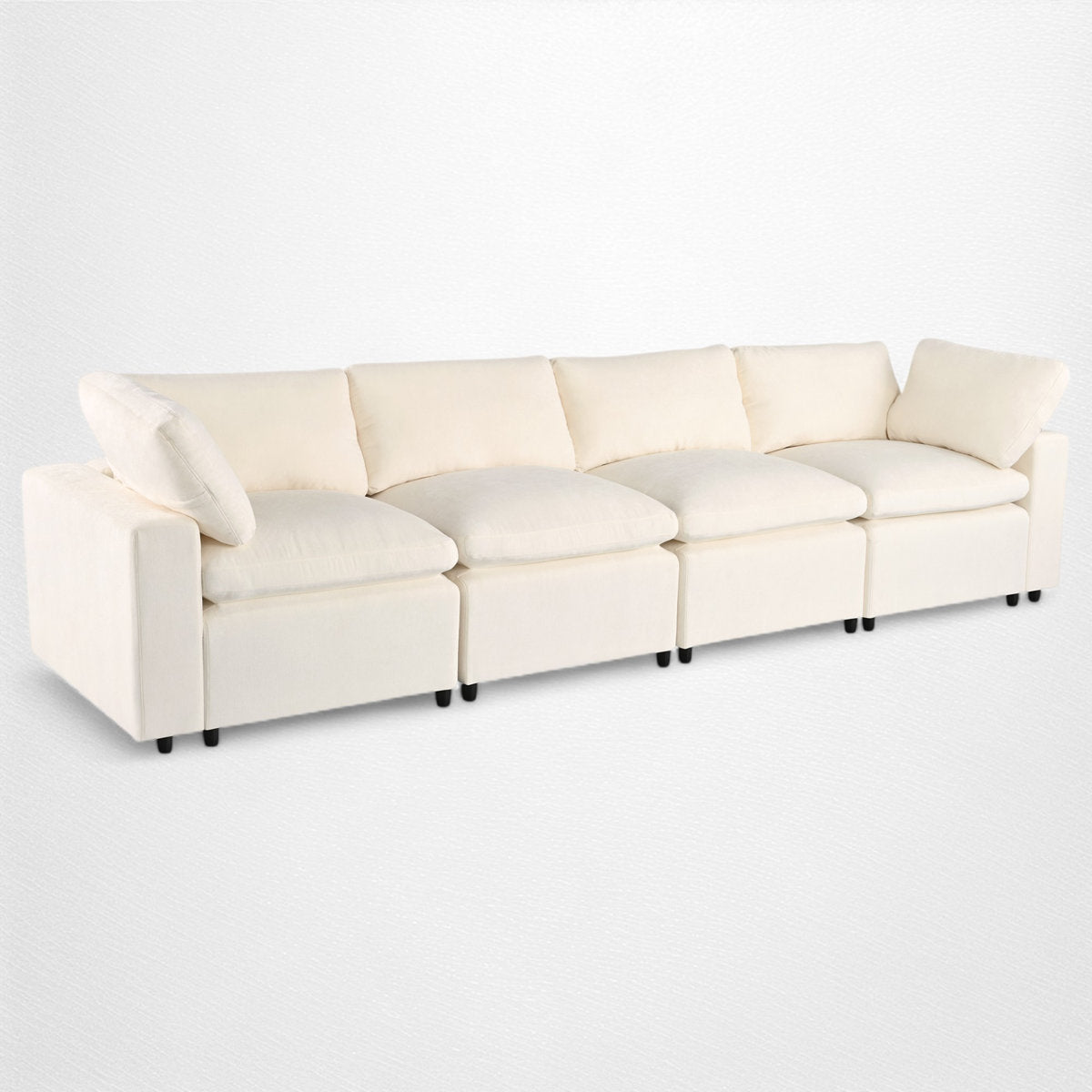 4 - Piece Modular Upholstered Sectional