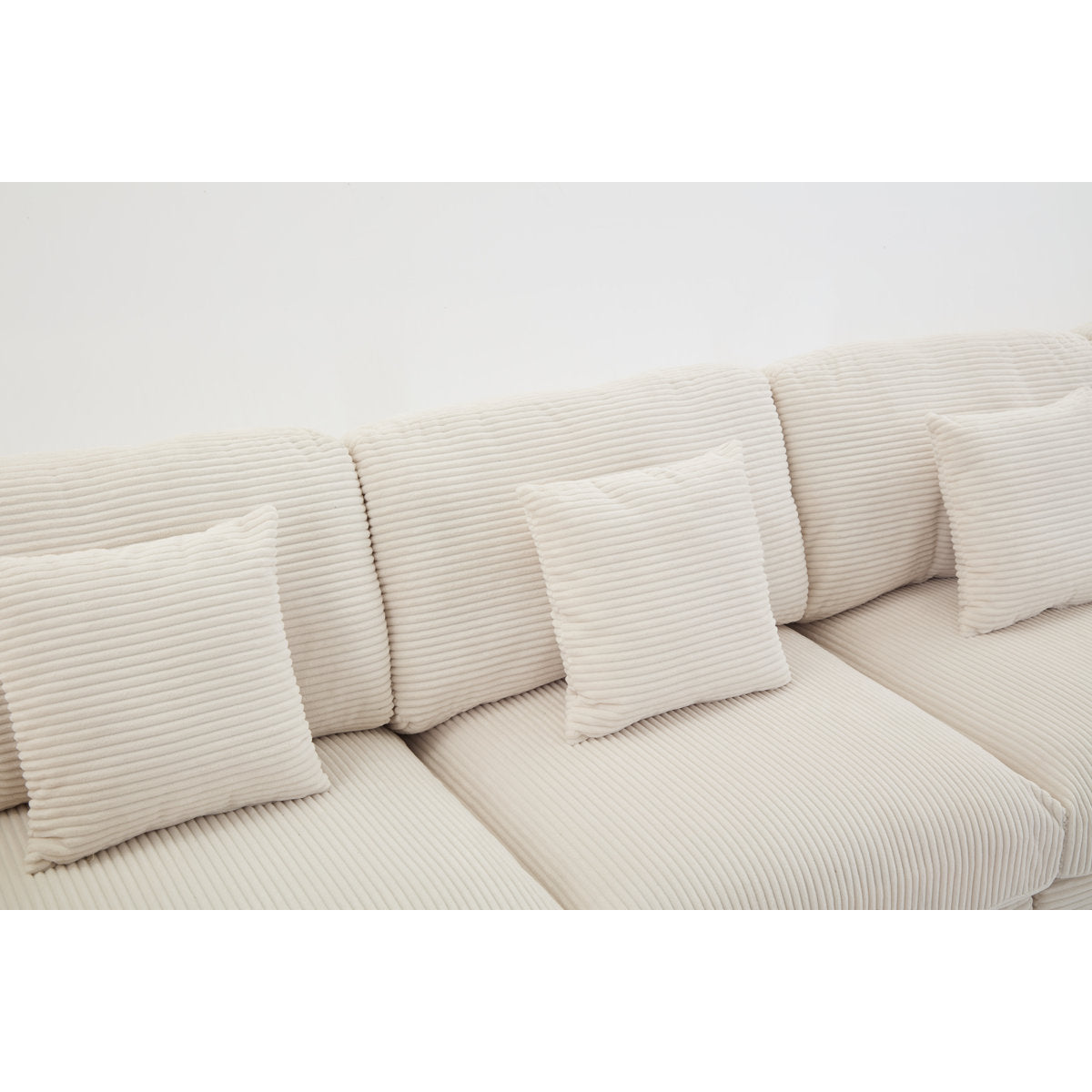 6-piece Corduroy Sleeper Sectional