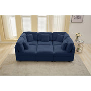 6-piece Corduroy Sleeper Sectional