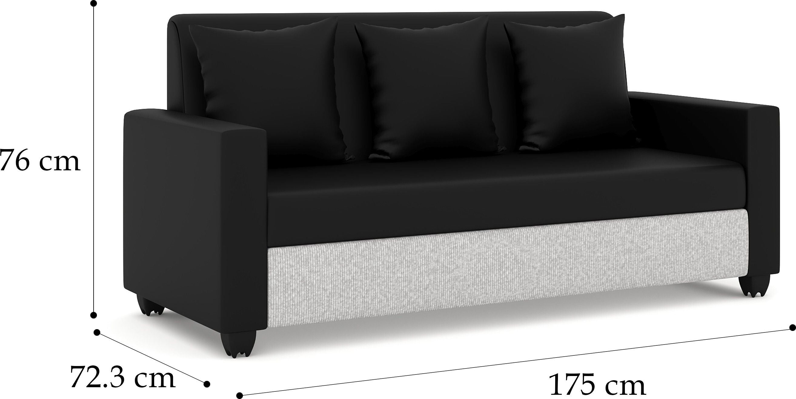 Westido 3 + 1 + 1 Sofa in Cream Brown Finish