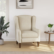 WESTIDO Cream Solid Wood Living Room Chair (Finish Color - Cream, DIY(Do-It-Yourself)) Solid Wood Living Room Chair (Finish Color - CREAM, Pre-assembled)