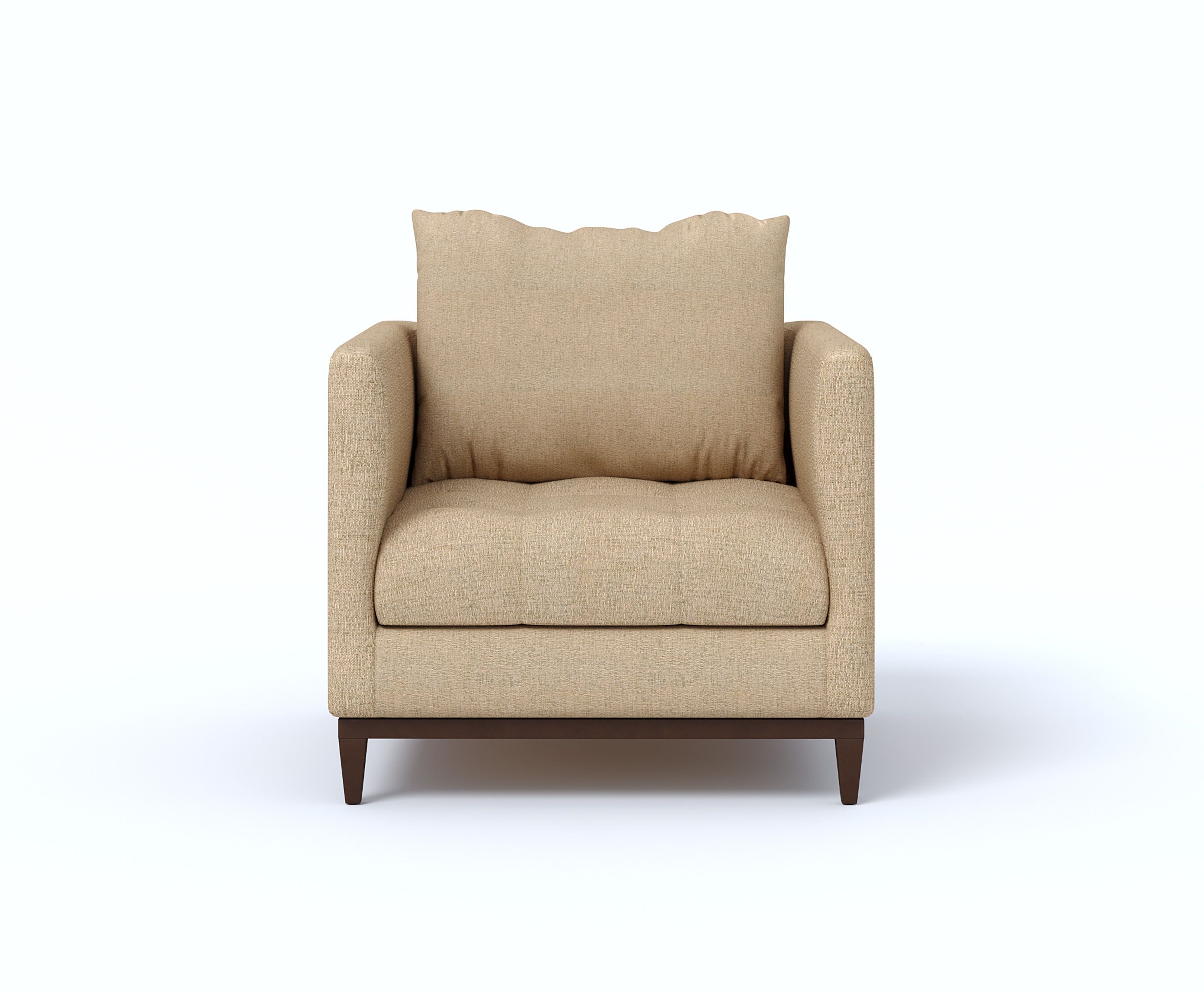 Cream Brown Upholstered 3 + 1 + 1 Sofa by Westido