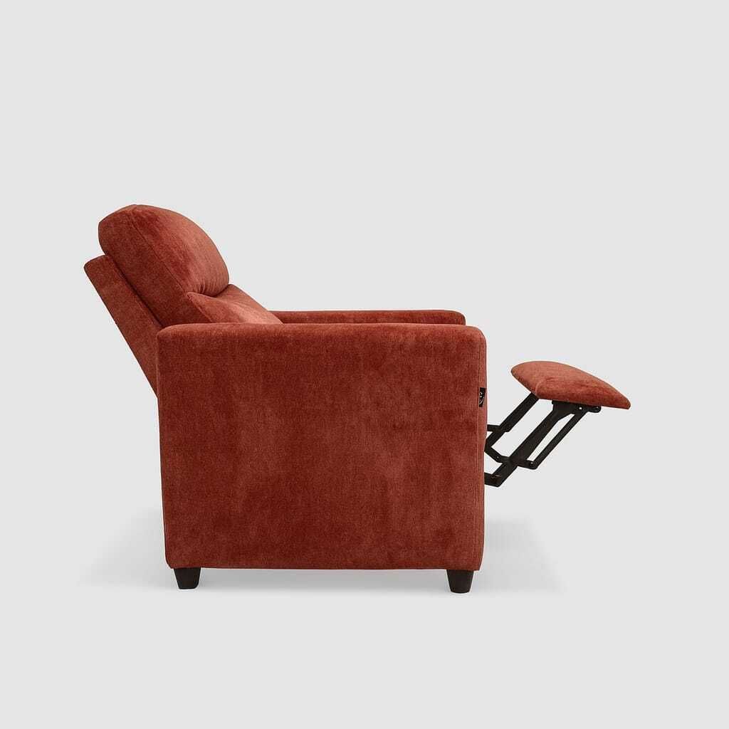 Fabric Manual Recliner (Finish Color - Tan, Pre-assembled)