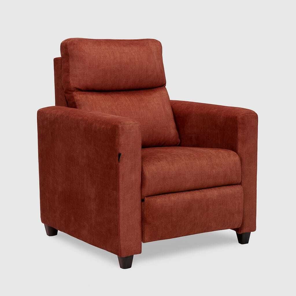 Fabric Manual Recliner (Finish Color - Tan, Pre-assembled)