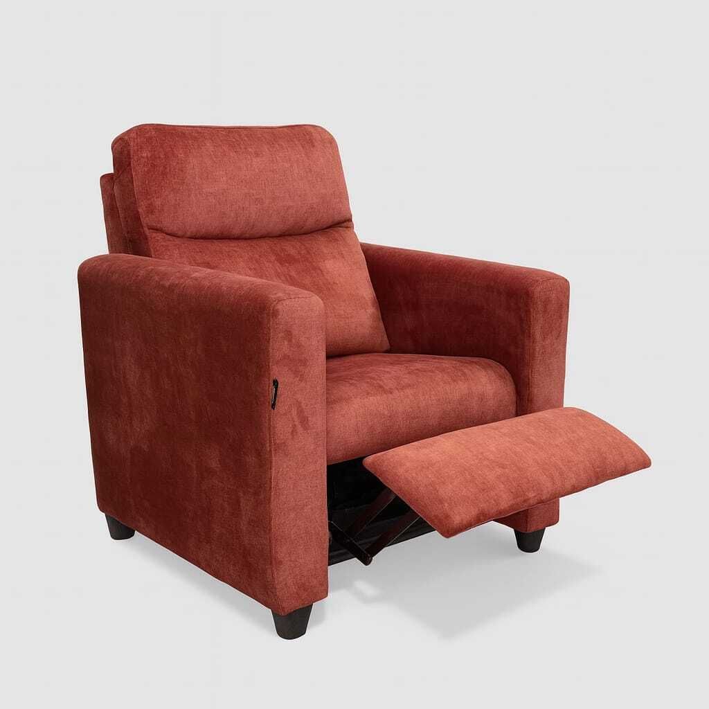Fabric Manual Recliner (Finish Color - Tan, Pre-assembled)