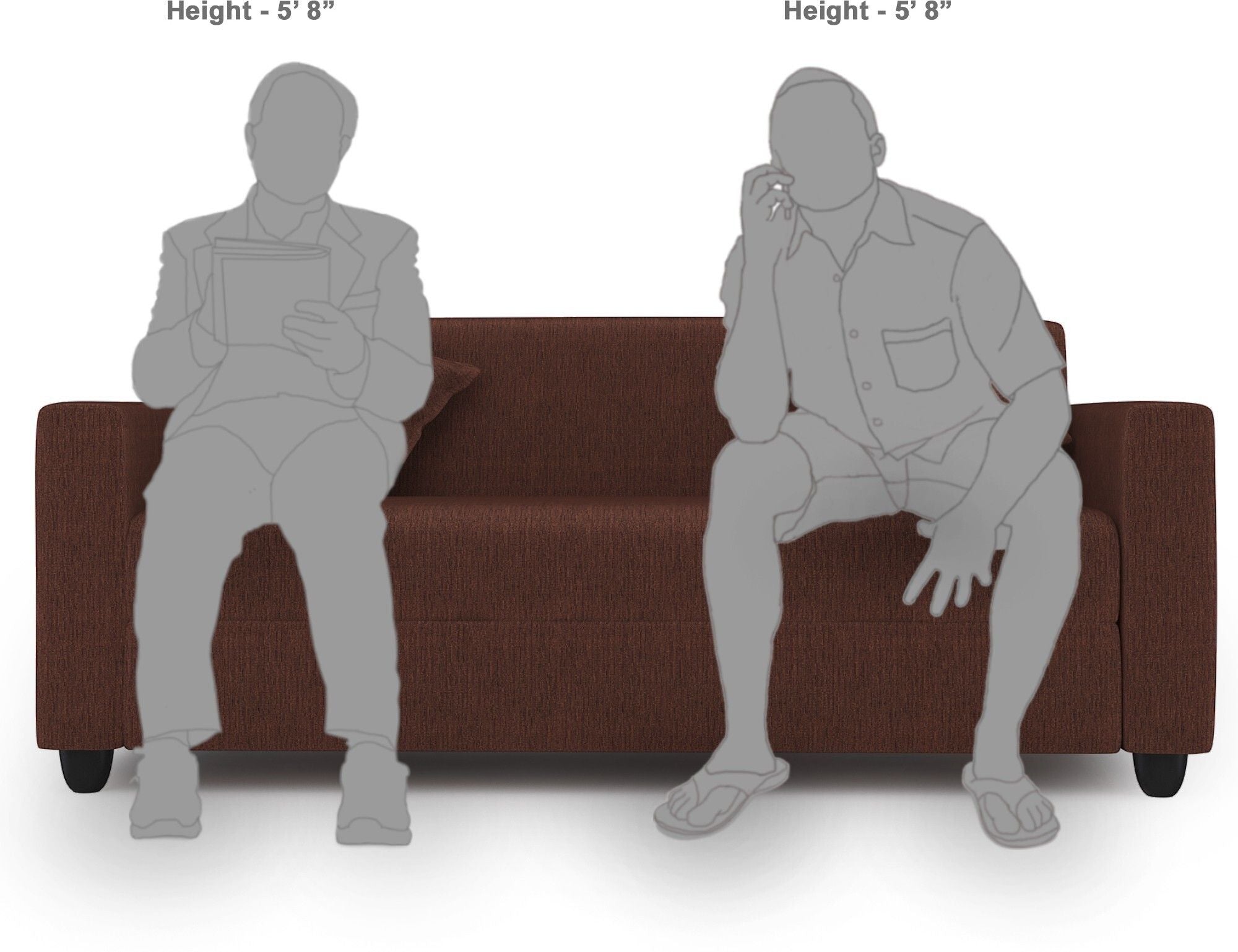 Westido Premium Cream Brown 3 + 1 + 1 Sofa Set