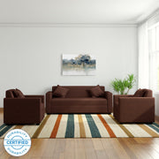 Westido Premium Cream Brown 3 + 1 + 1 Sofa Set