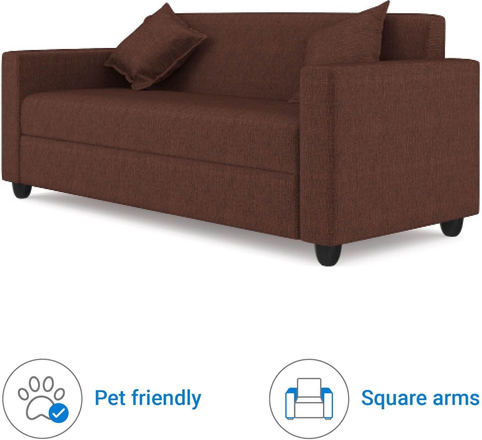 Westido Premium Cream Brown 3 + 1 + 1 Sofa Set