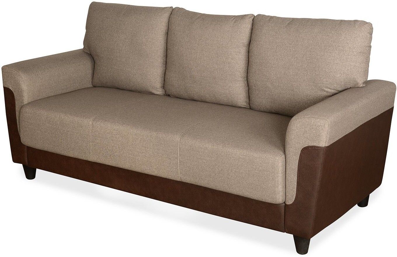 Westido 3 + 1 + 1 Designer Sofa - Cream Brown