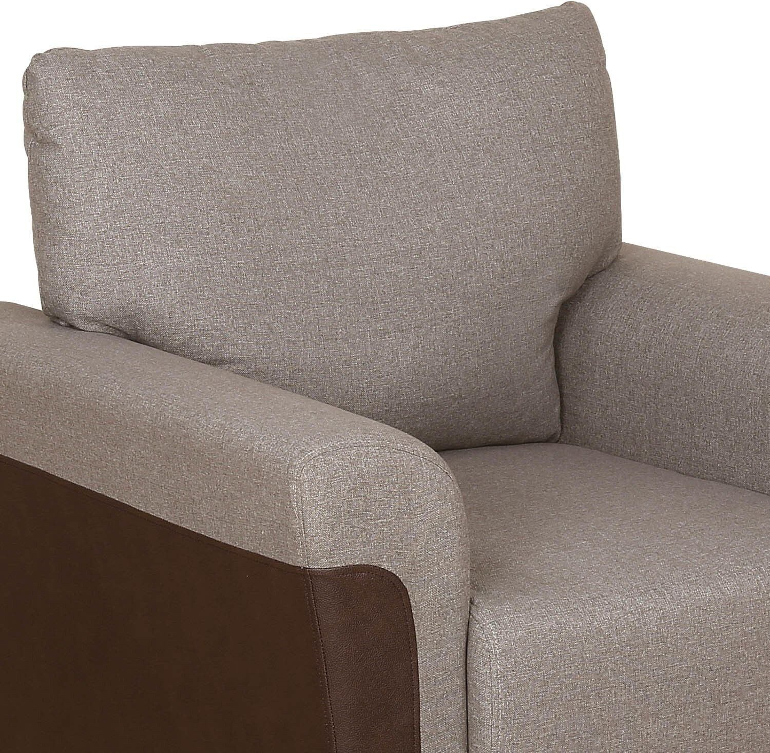 Westido 3 + 1 + 1 Designer Sofa - Cream Brown