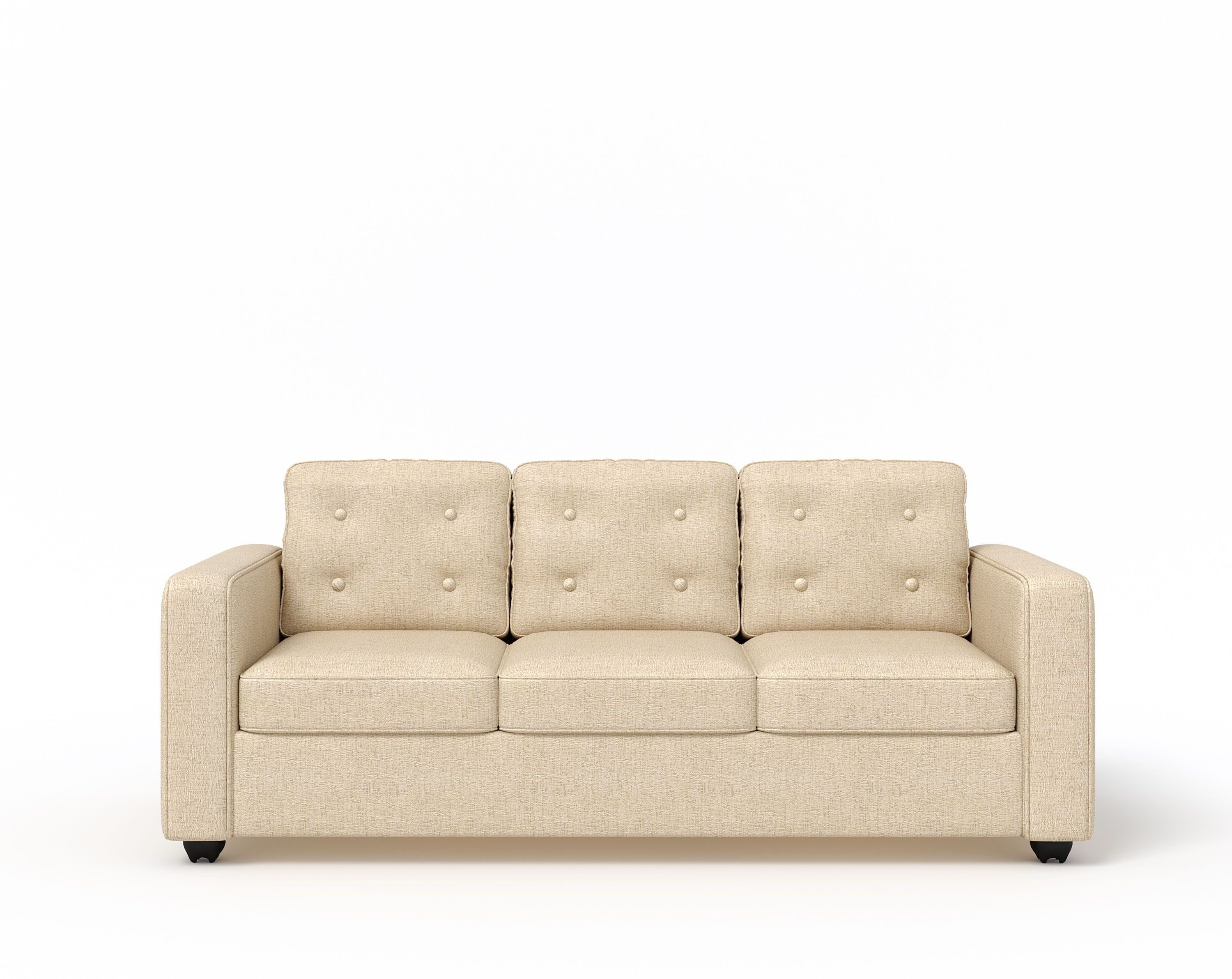 Westido Fabric 3 + 2 + 1 Sofa Set (CREAM, DIY(Do-It-Yourself))