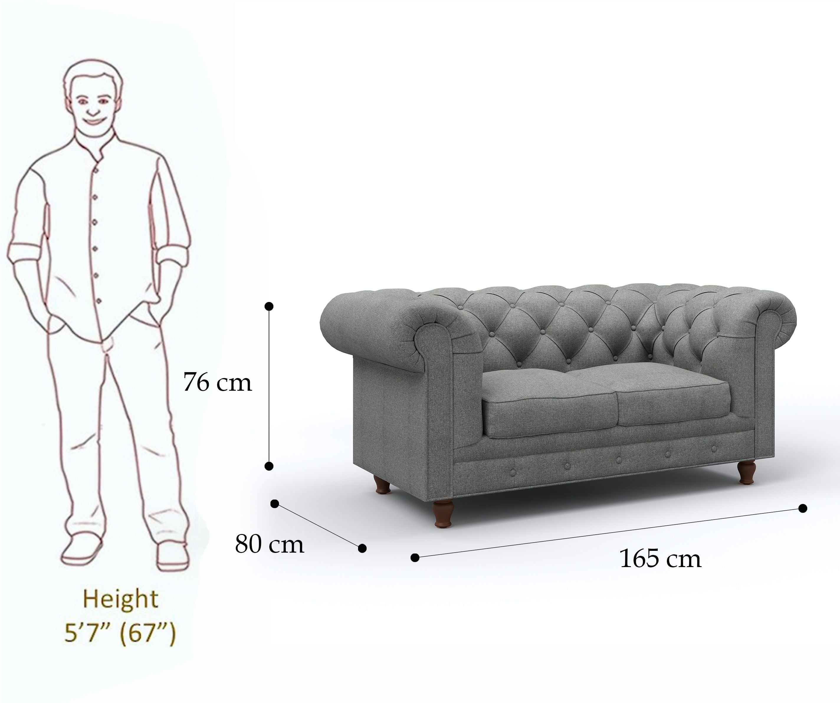 Westido 3 + 1 + 1 Designer Sofa - Cream Brown