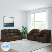 Westido Premium Cream Brown 3 + 1 + 1 Sofa Set