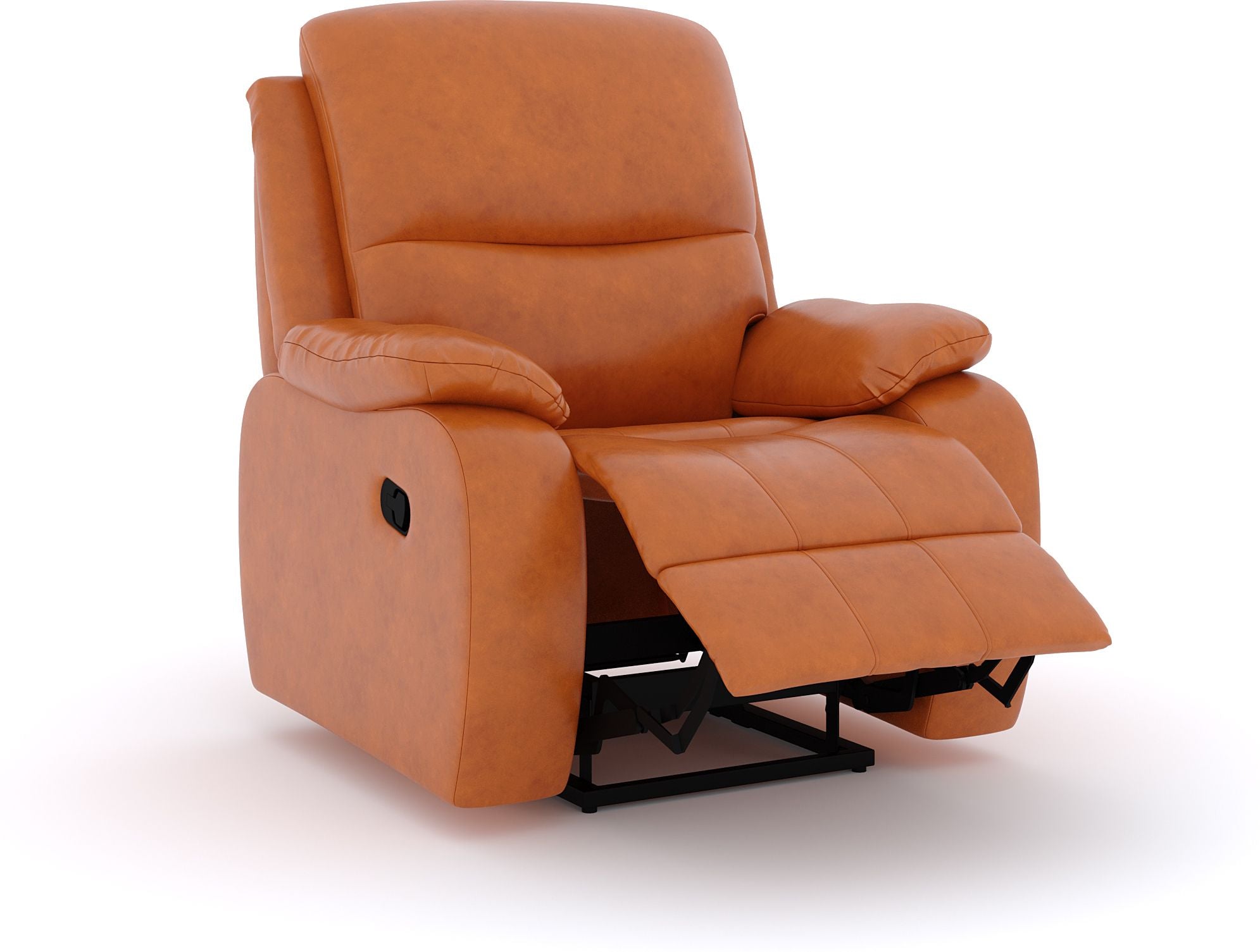 Leatherette Manual Recliner (Finish Color - TAN, DIY(Do-It-Yourself))