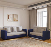 RECLINEX INDIA Luxury 3 + 1 + 1 Sofa in Cream Brown Shade