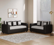 RECLINEX INDIA 3 + 1 + 1 Sofa in Cream Brown Finish