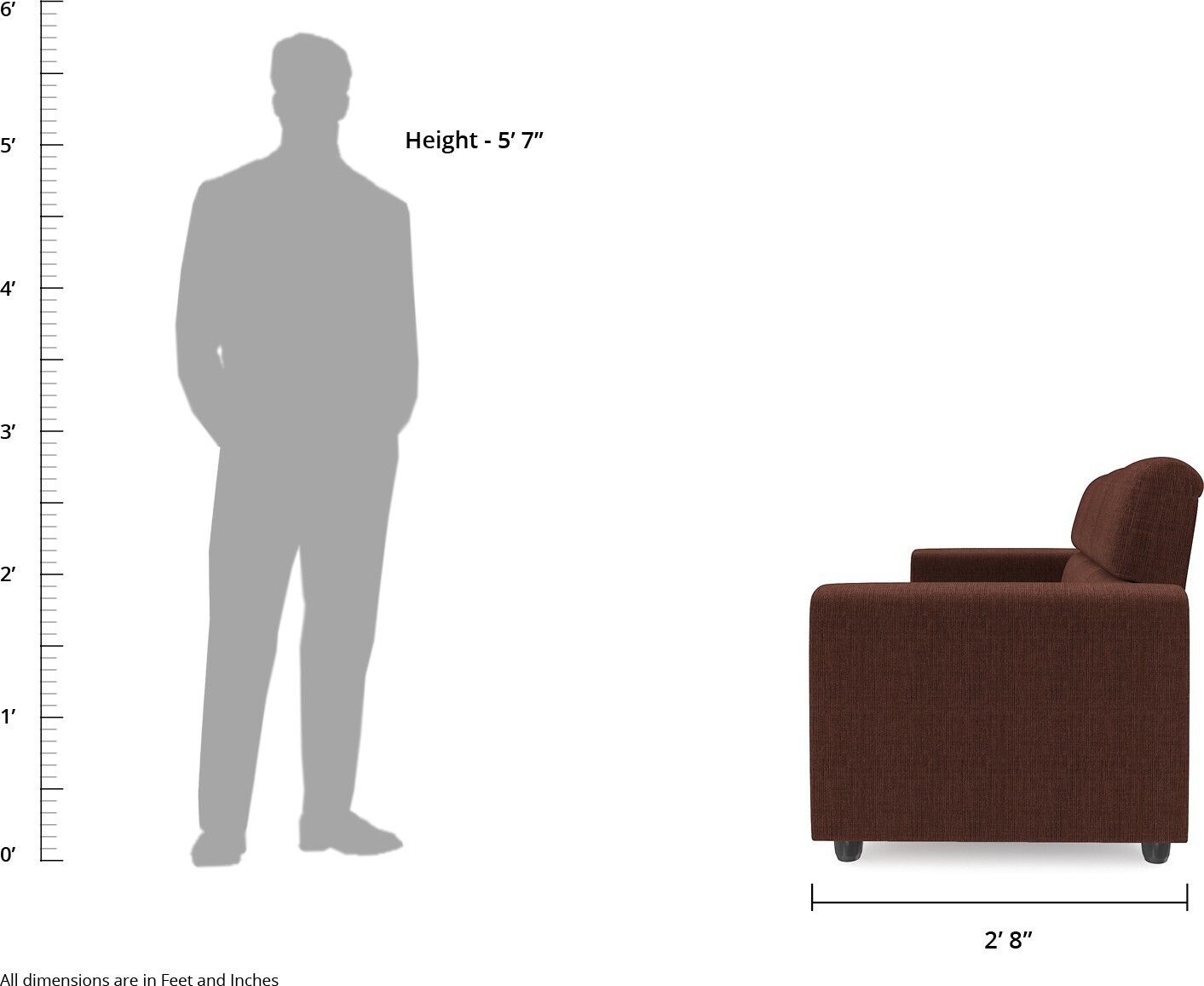 Westido Premium Cream Brown 3 + 1 + 1 Sofa Set