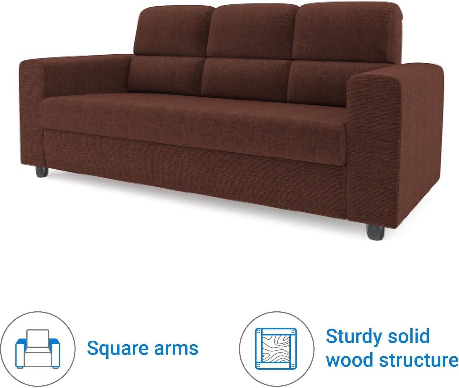 Westido Premium Cream Brown 3 + 1 + 1 Sofa Set