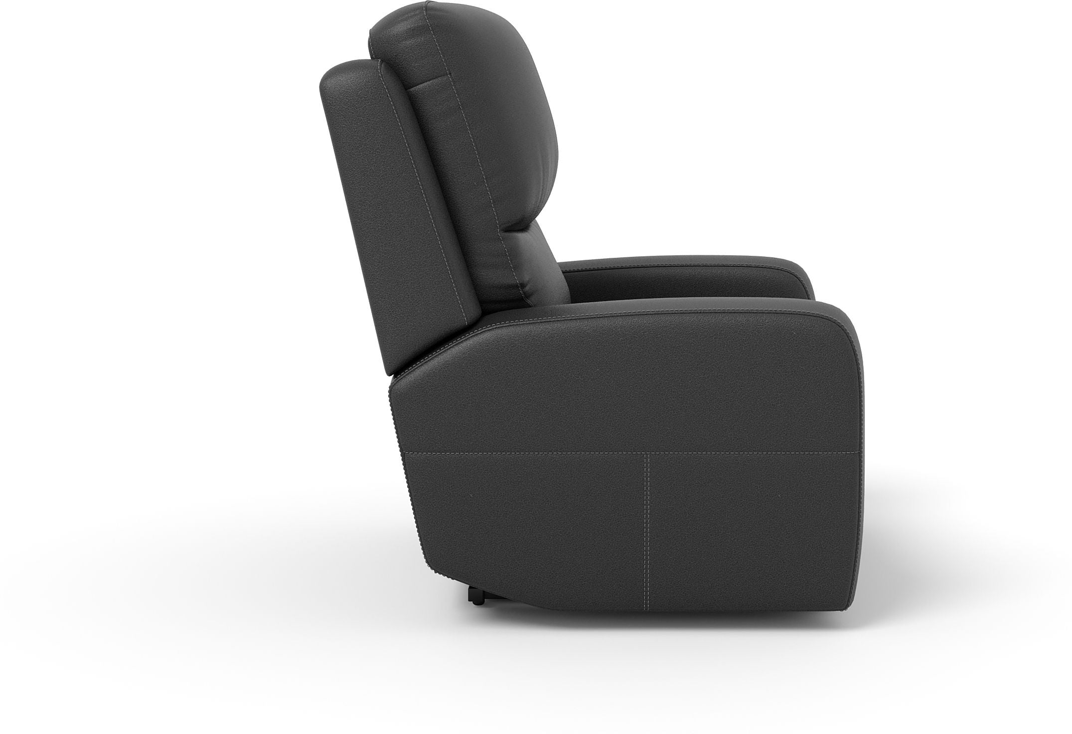 Leatherette Manual Recliner (Finish Color - Black, DIY(Do-It-Yourself))