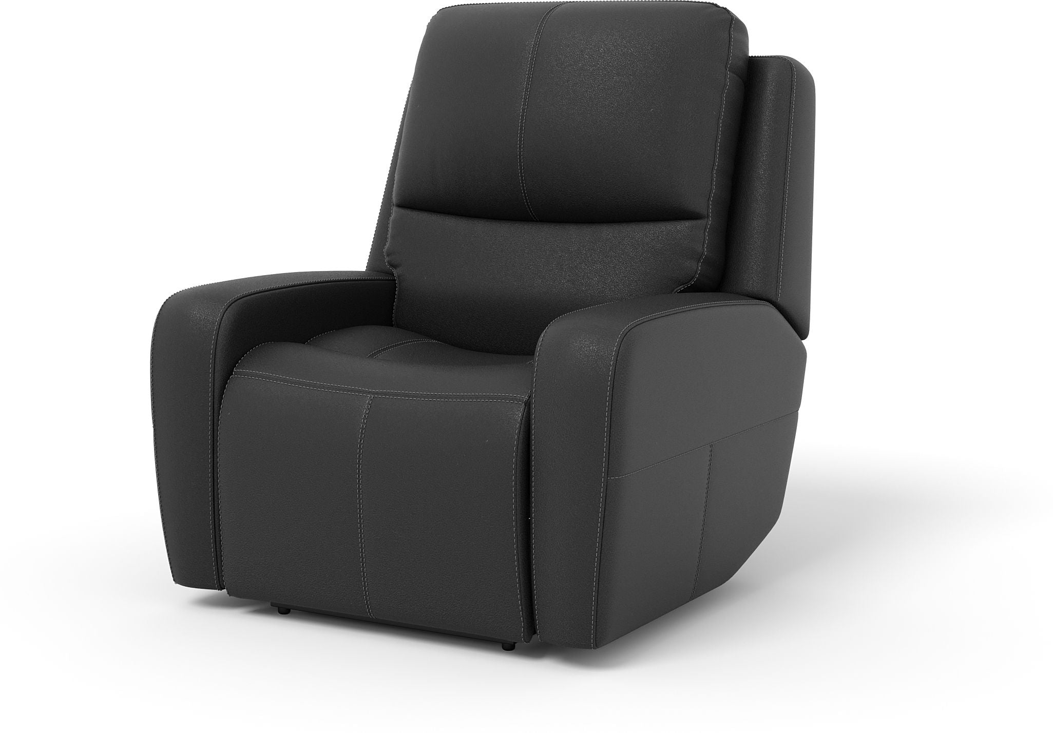 Leatherette Manual Recliner (Finish Color - Black, DIY(Do-It-Yourself))