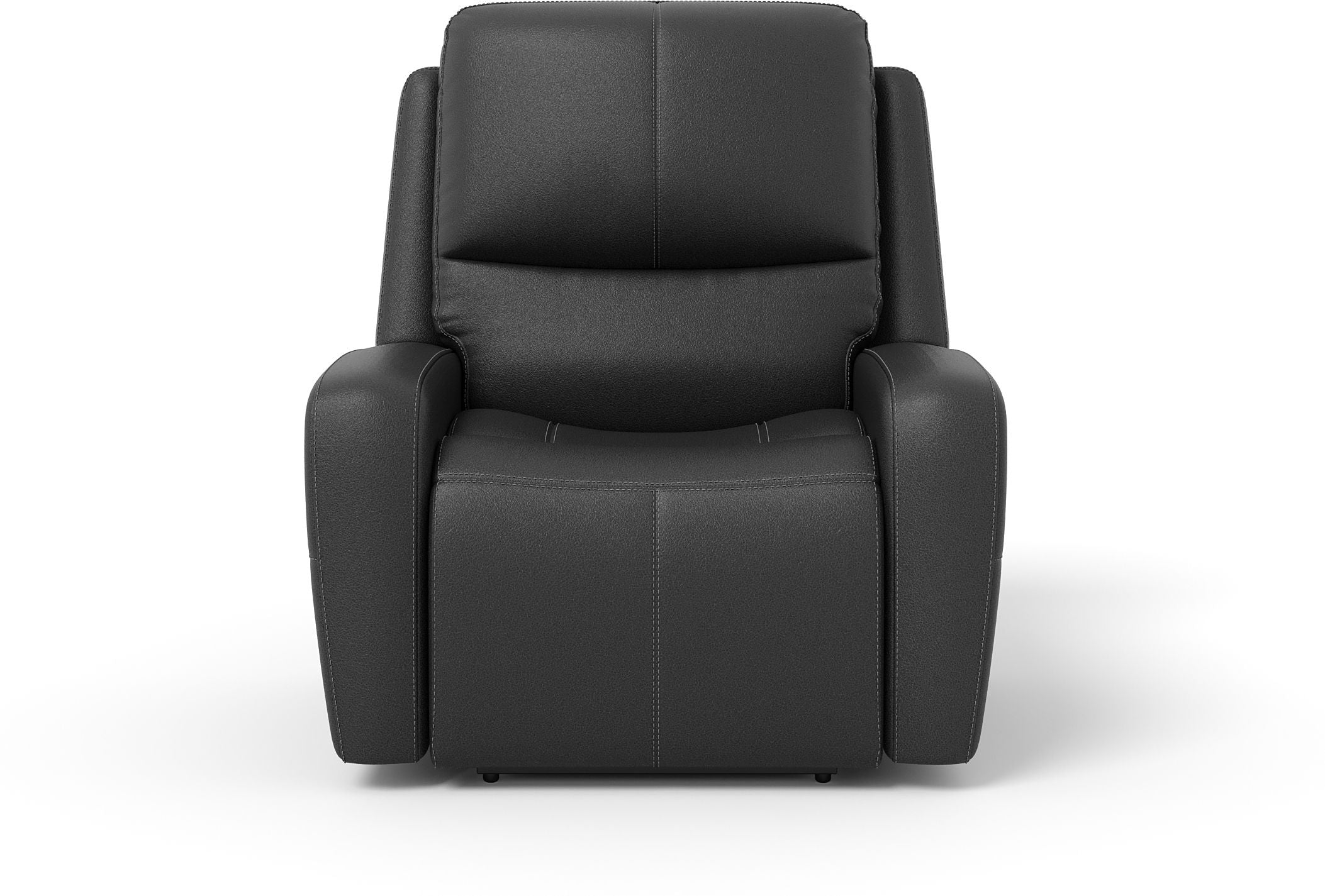 Leatherette Manual Recliner (Finish Color - Black, DIY(Do-It-Yourself))