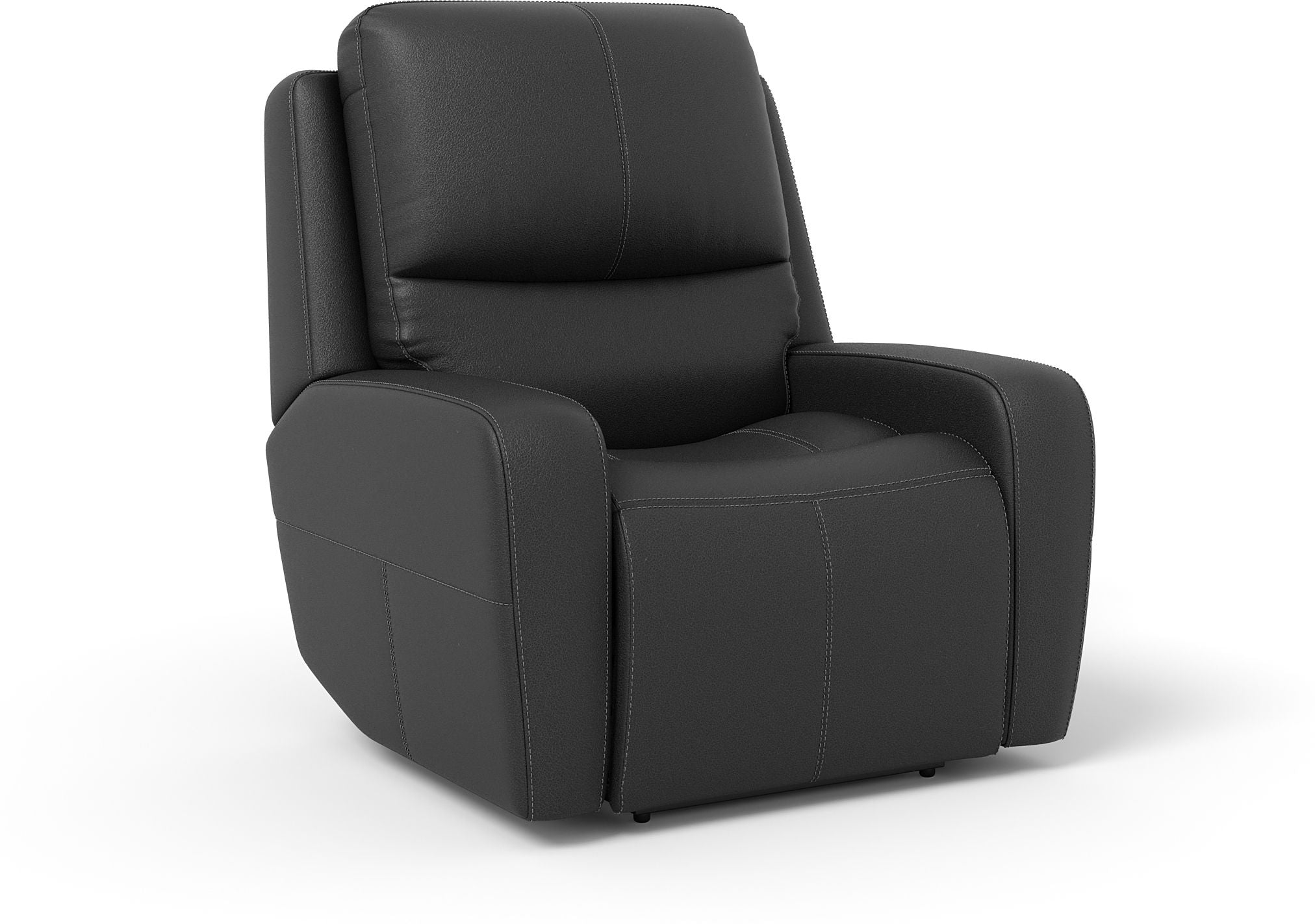 Leatherette Manual Recliner (Finish Color - Black, DIY(Do-It-Yourself))
