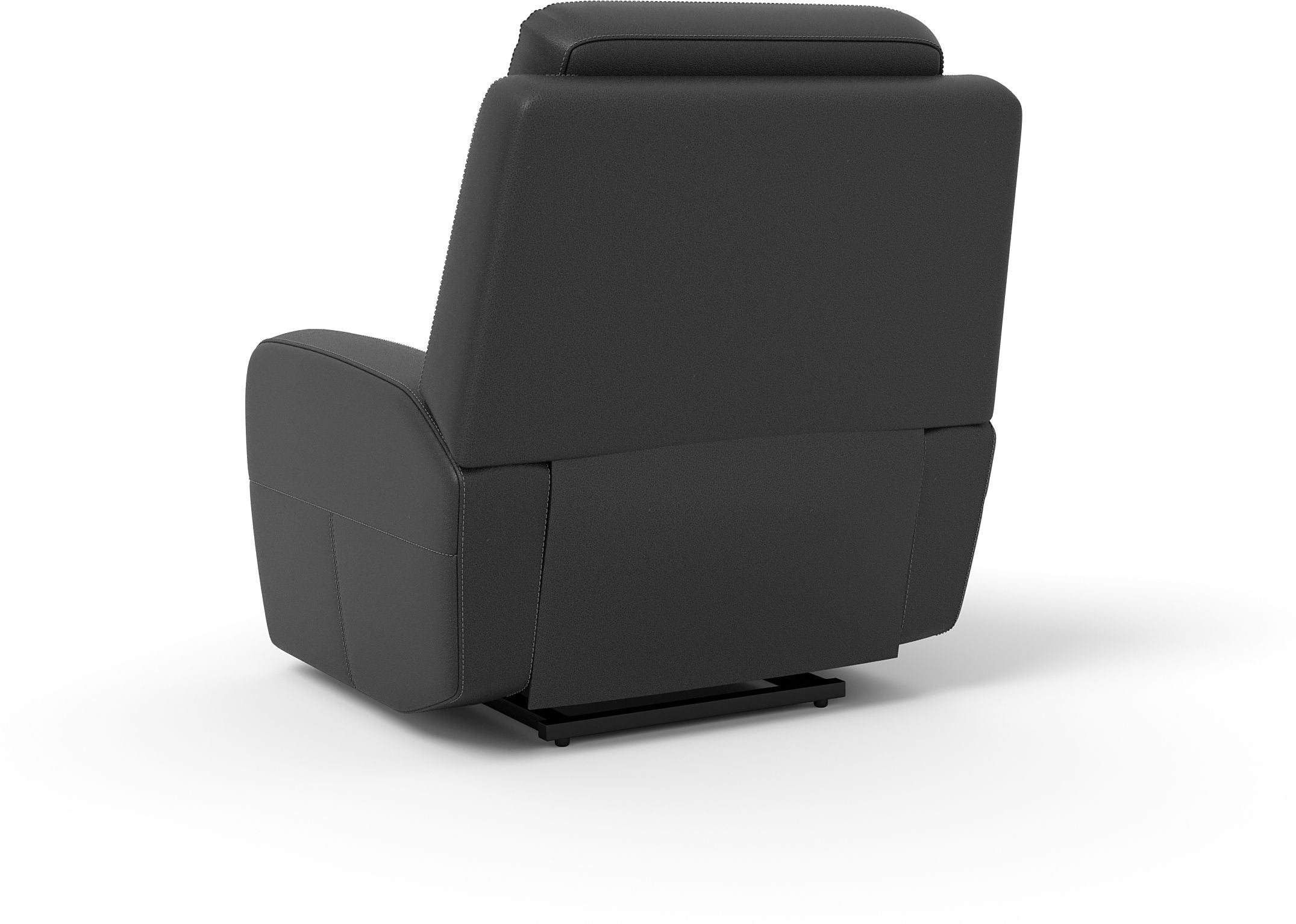Leatherette Manual Recliner (Finish Color - Black, DIY(Do-It-Yourself))