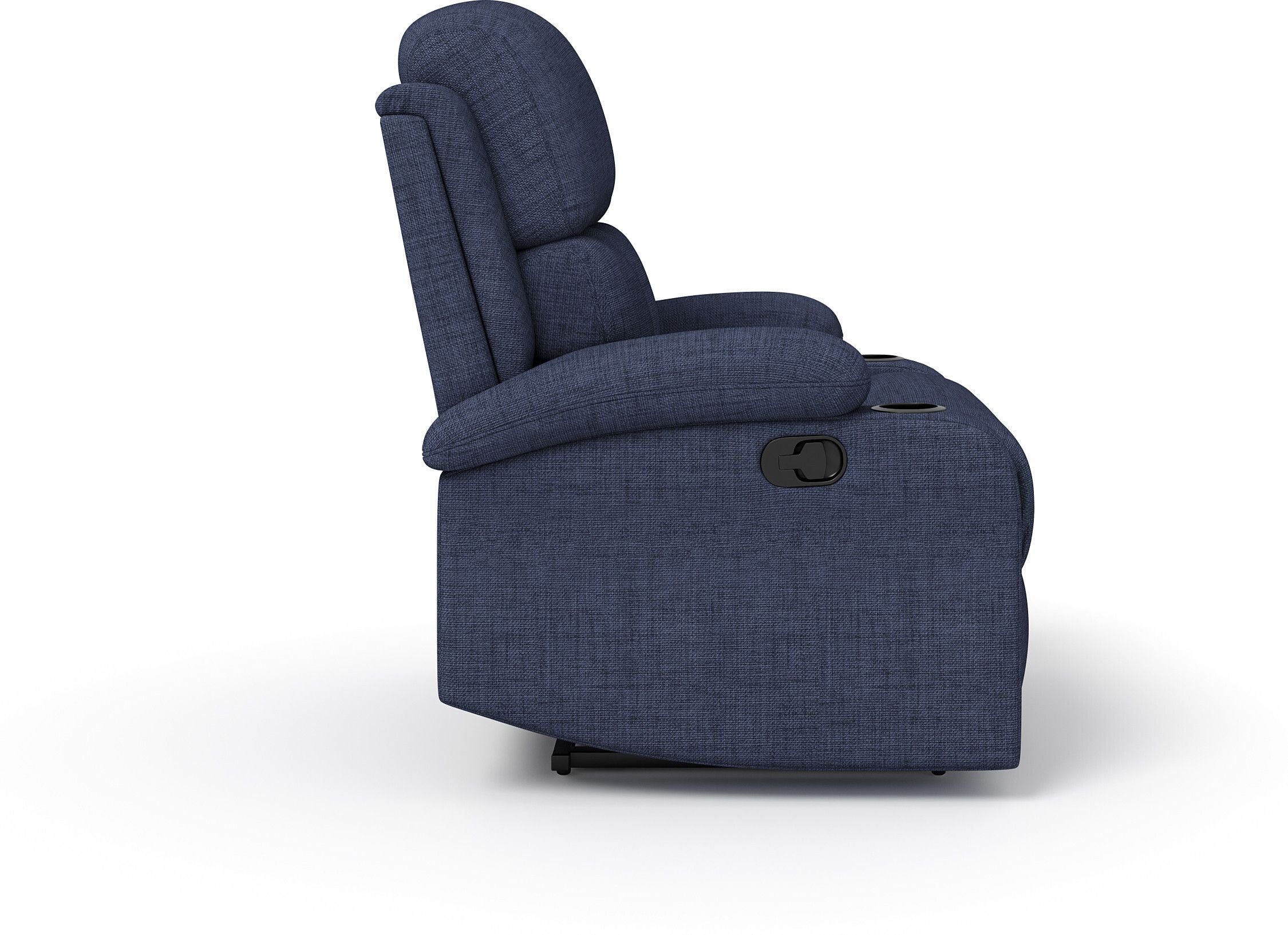Fabric Manual Recliner (Finish Color - Dark Blue, DIY(Do-It-Yourself))