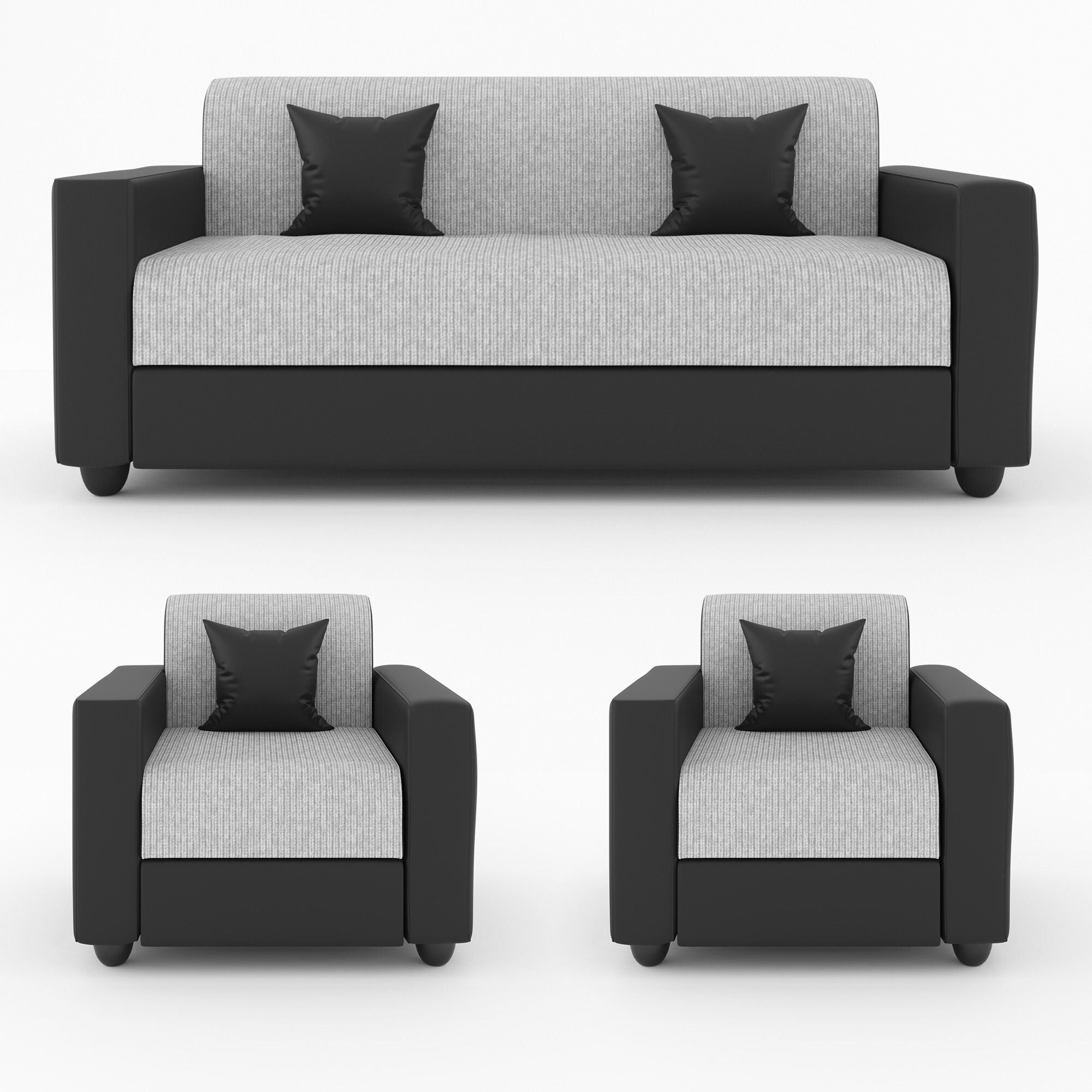 Westido Modern 3 + 1 + 1 Sofa (Cream Brown)