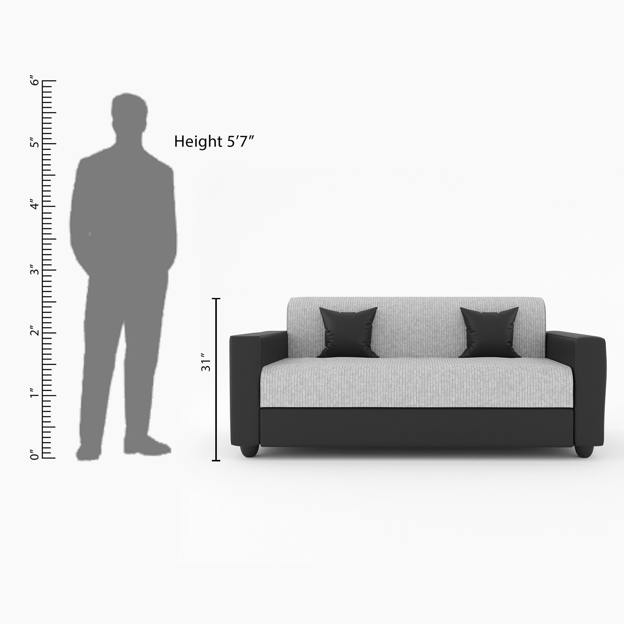 Westido Modern 3 + 1 + 1 Sofa (Cream Brown)