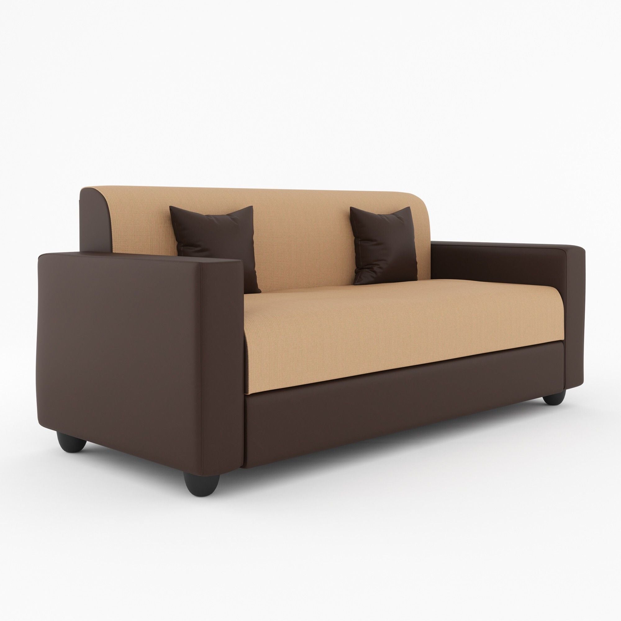Cream Brown 3 + 1 + 1 Sofa by Westido