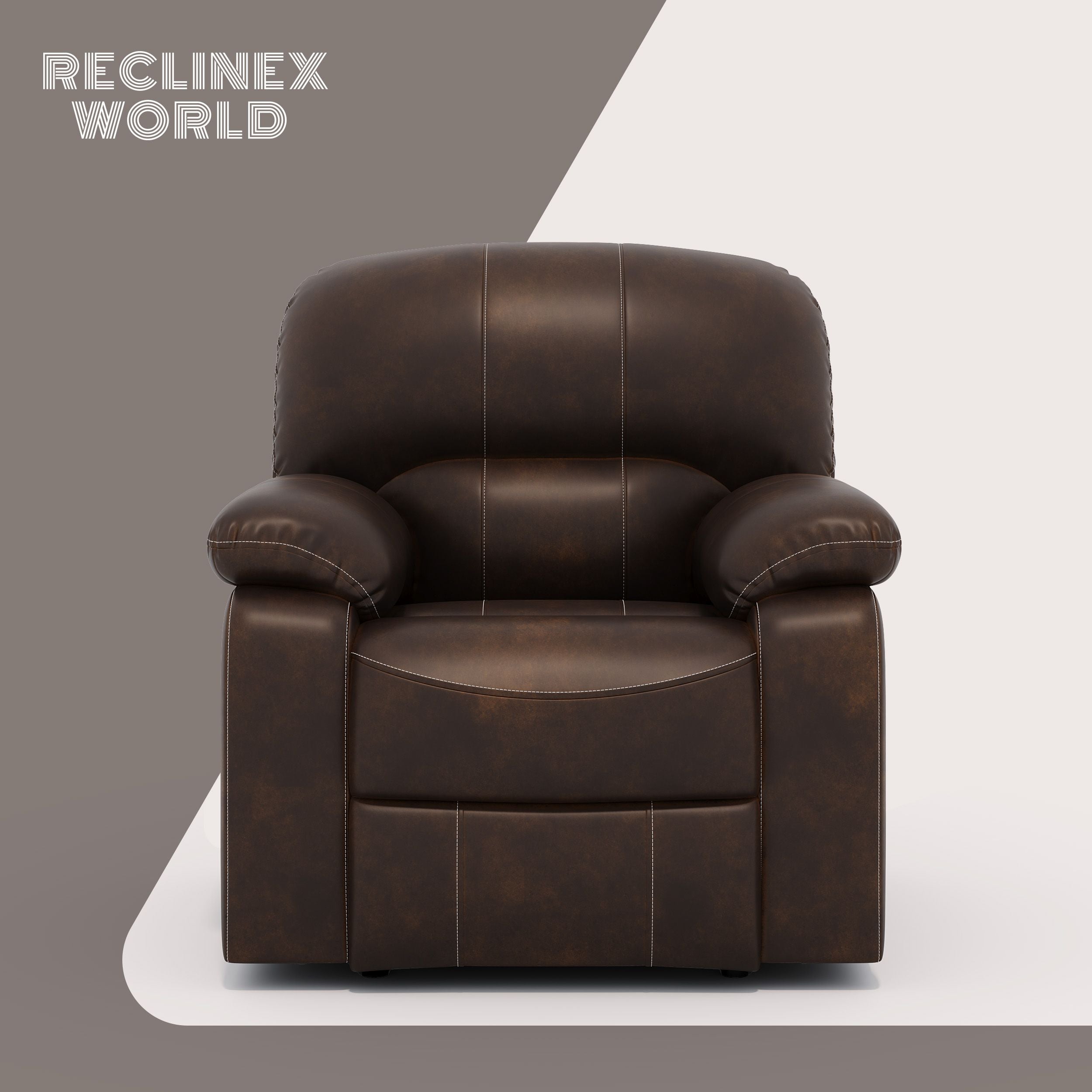 Leatherette Powered Recliner (Finish Color - Dark Brown, DIY(Do-It-Yourself))