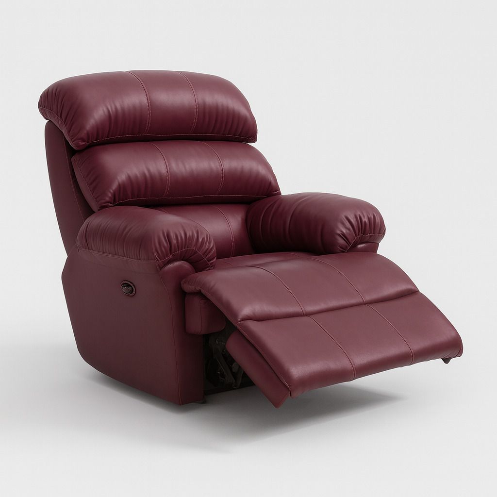 Leatherette Powered Recliner (Finish Color - Maroon, DIY(Do-It-Yourself))