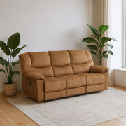 Fabric Manual Recliner (Finish Color - Biscuit Brown, Knock Down)