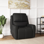 Leatherette Manual Recliner (Finish Color - Black, DIY(Do-It-Yourself))
