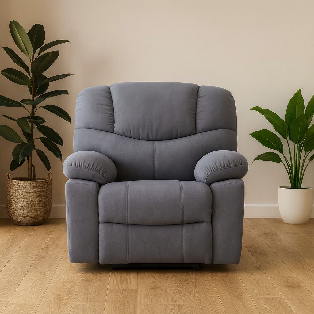 Fabric Powered Recliner (Finish Color - Grey, DIY(Do-It-Yourself))