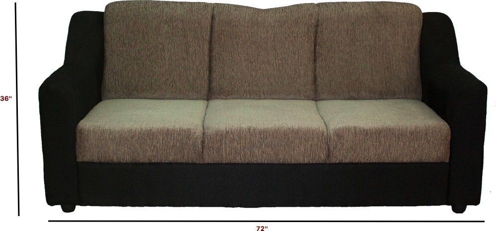 Cream Brown Upholstered 3 + 1 + 1 Sofa by Westido