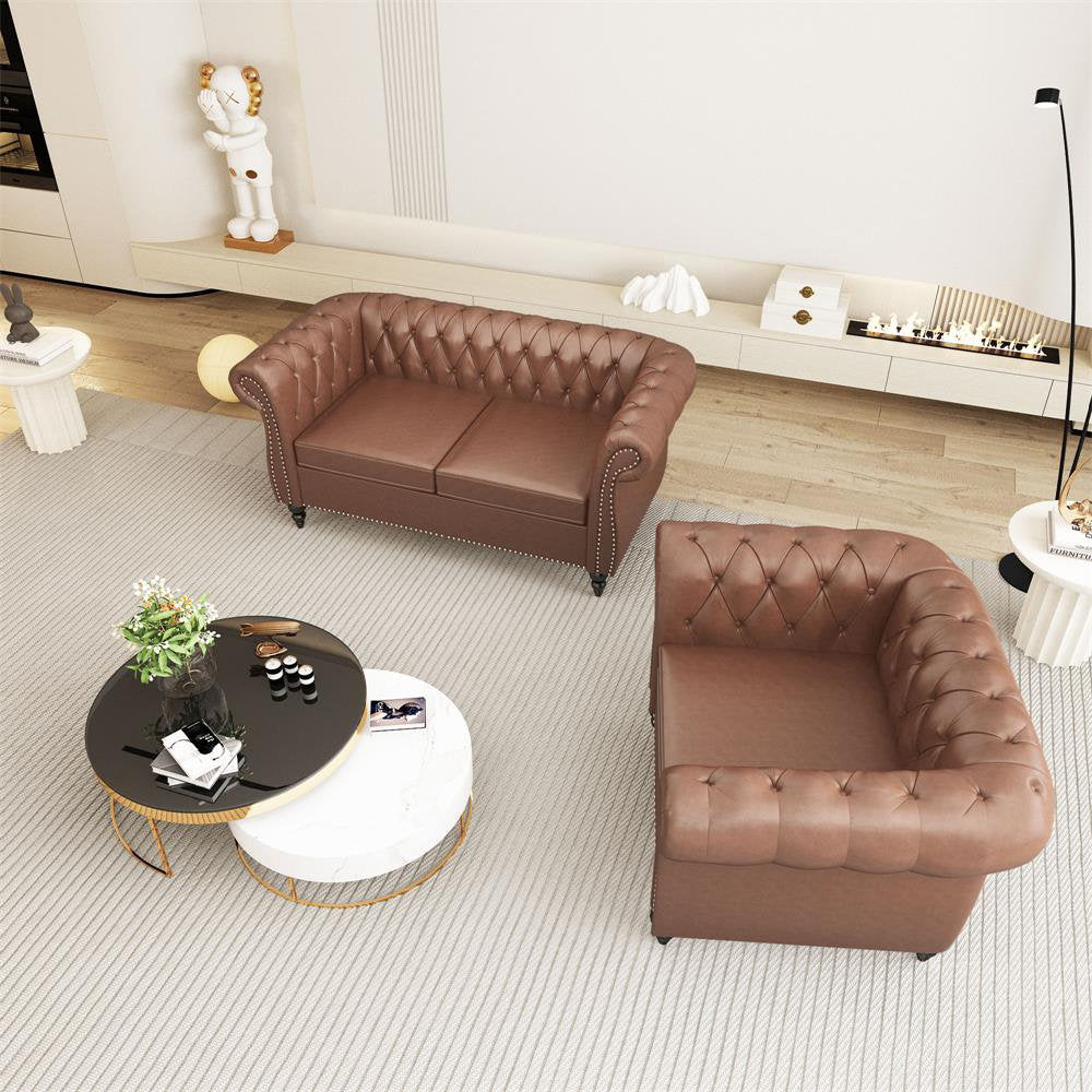 Aadit 2 - Piece Faux Leather Living Room Set