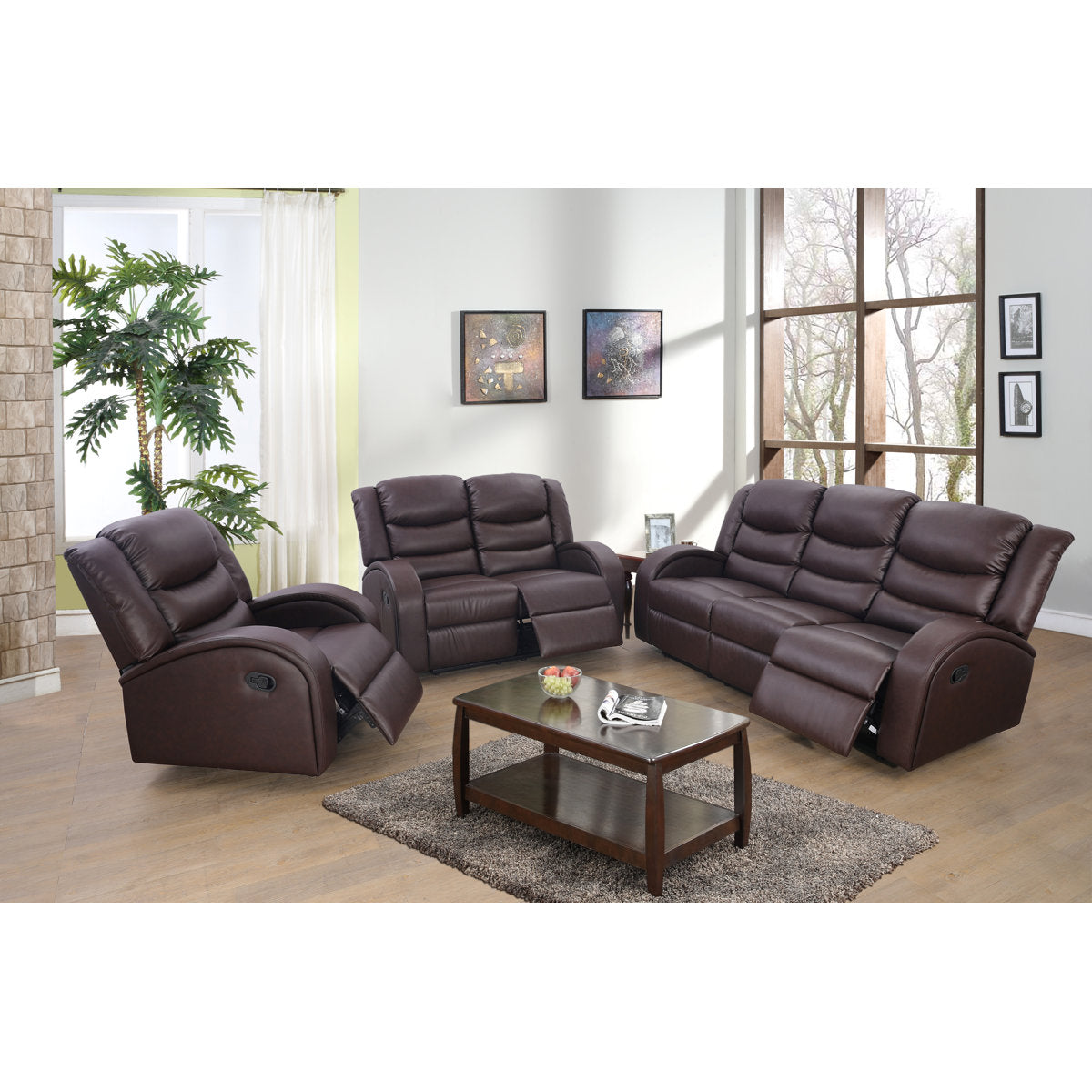 Aanyla 3 - Piece Faux Leather Living Room Set
