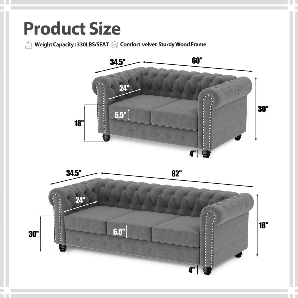 Abdulhameed 2 - Piece Living Room Set