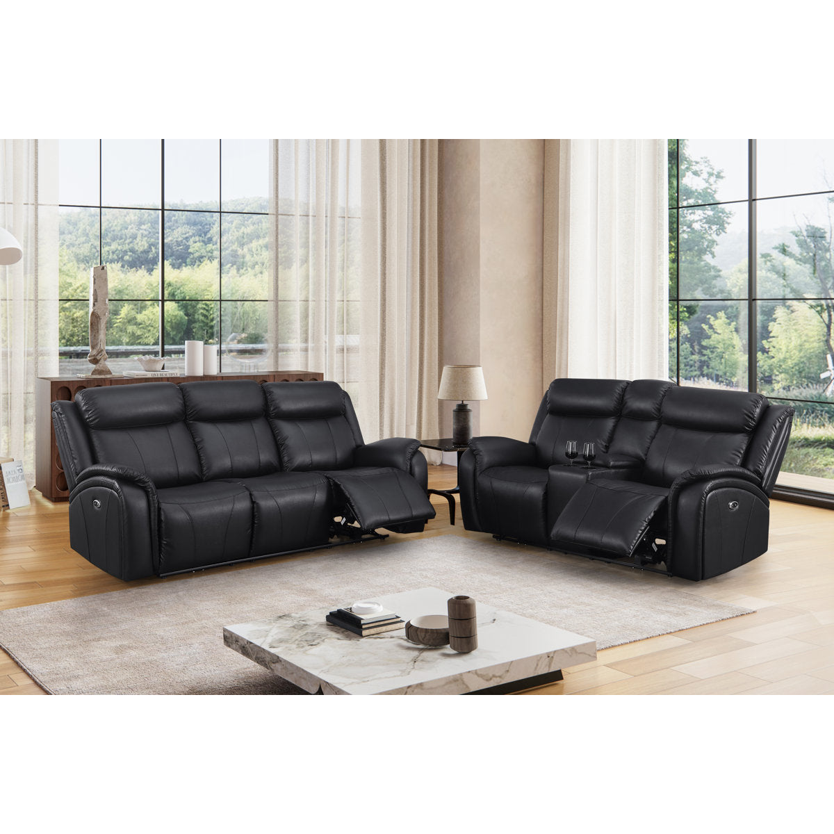 Adlai-Joziya 2 - Piece Faux Leather Living Room Set