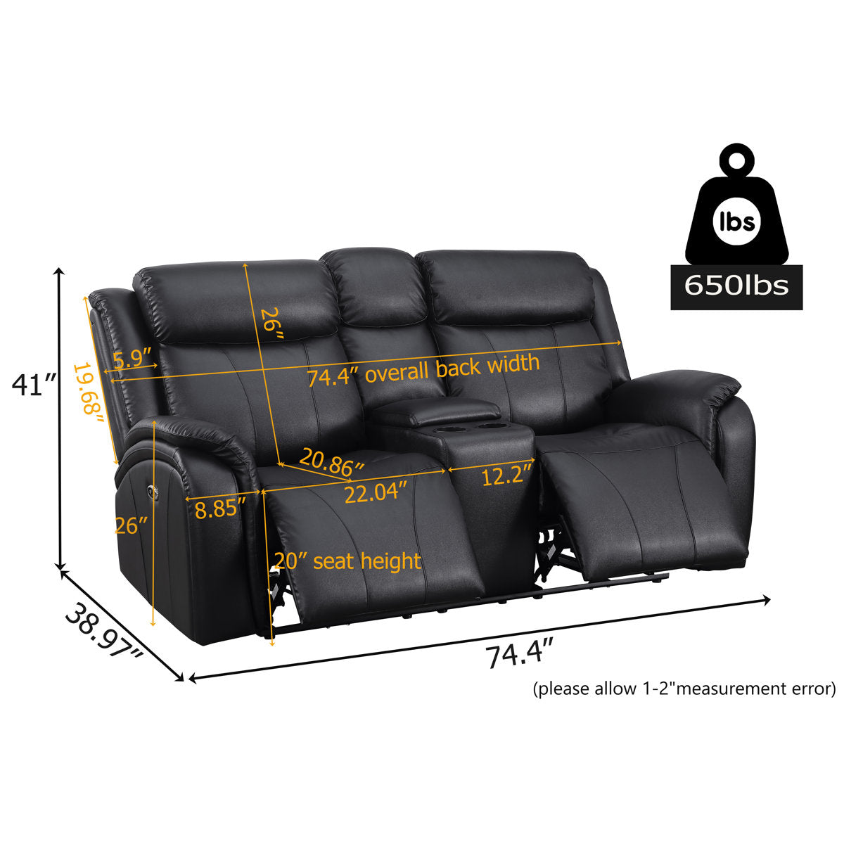 Adlai-Joziya 2 - Piece Faux Leather Living Room Set