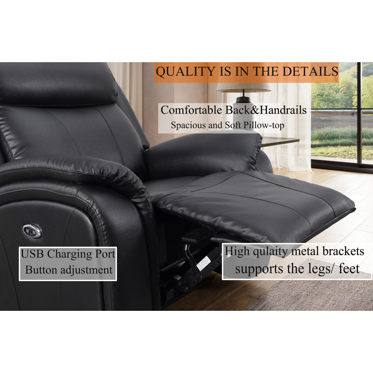 Adlai-Joziya 2 - Piece Faux Leather Living Room Set