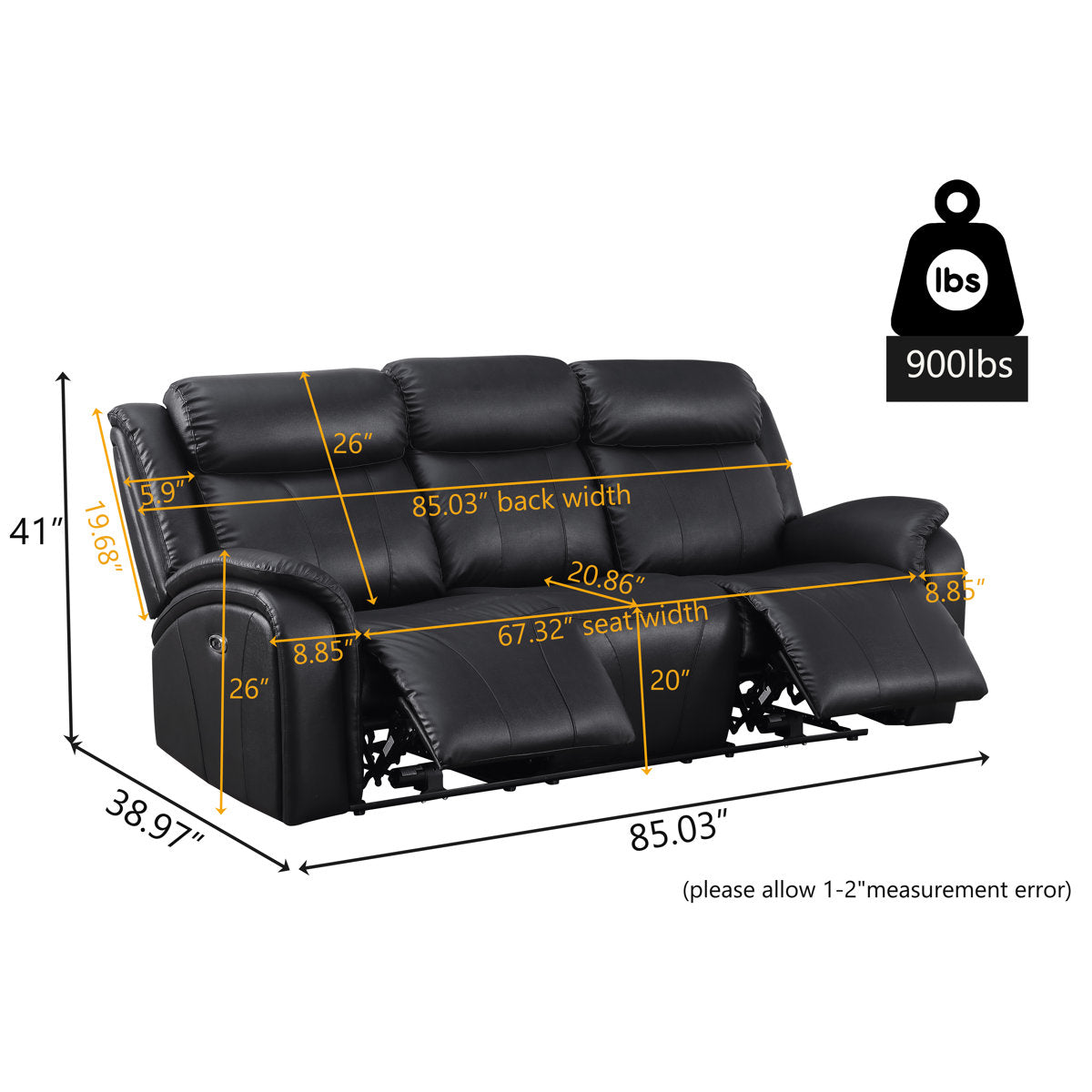 Adlai-Joziya 2 - Piece Faux Leather Living Room Set
