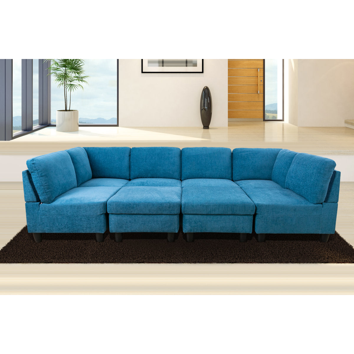 Airica 8 - Piece Corduroy Sectional